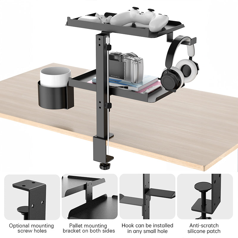 3 - Tier Multifunctional Desk Side Storage Rack - Organize Your Workspace Effortlessly